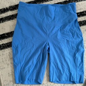 Blue ribbed Base Pace 8” shorts